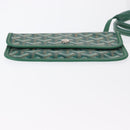 GOYARD Herringbone Saint Louis PM Tote Bag PVC Green Auth 151376SM-21