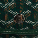 GOYARD Herringbone Saint Louis PM Tote Bag PVC Green Auth 151376SM-23