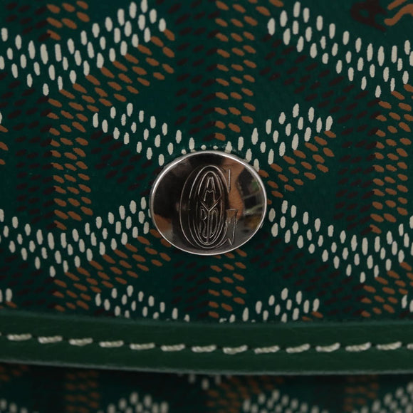 GOYARD Herringbone Saint Louis PM Tote Bag PVC Green Auth 151376SM