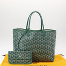 GOYARD Herringbone Saint Louis PM Tote Bag PVC Green Auth 151376SM-28