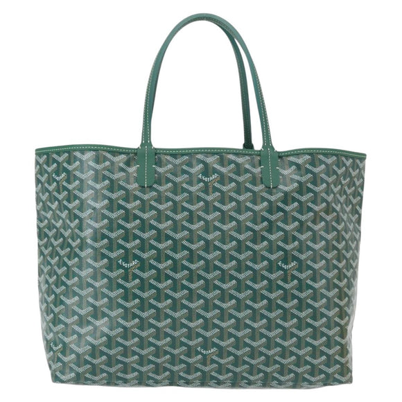 GOYARD Herringbone Saint Louis PM Tote Bag PVC Green Auth 151376SM