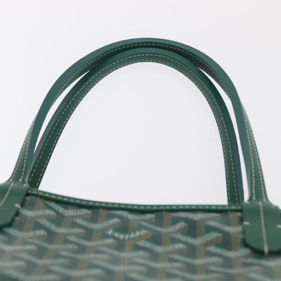 GOYARD Herringbone Saint Louis PM Tote Bag PVC Green Auth 151376SM