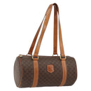 CELINE Macadam Canvas Hand Bag PVC Brown Gold Auth 151395-1