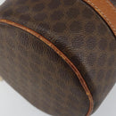 CELINE Macadam Canvas Hand Bag PVC Brown Gold Auth 151395-11