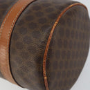 CELINE Macadam Canvas Hand Bag PVC Brown Gold Auth 151395-12