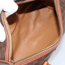 CELINE Macadam Canvas Hand Bag PVC Brown Gold Auth 151395-17