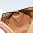 CELINE Macadam Canvas Hand Bag PVC Brown Gold Auth 151395-18