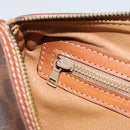 CELINE Macadam Canvas Hand Bag PVC Brown Gold Auth 151395-20