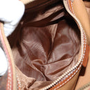 CELINE Macadam Canvas Hand Bag PVC Brown Gold Auth 151395-21