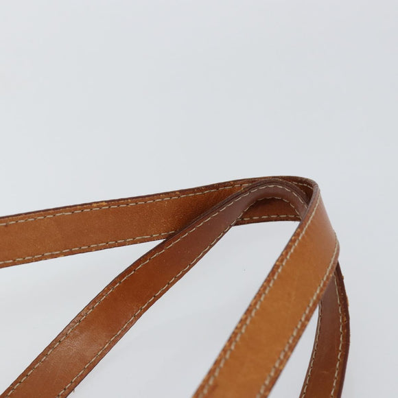 CELINE Macadam Canvas Hand Bag PVC Brown Gold Auth 151395