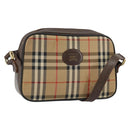 Burberrys Nova Check Shoulder Bag Canvas Beige Gold Auth 151396-1