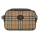 Burberrys Nova Check Shoulder Bag Canvas Beige Gold Auth 151396-2