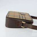 Burberrys Nova Check Shoulder Bag Canvas Beige Gold Auth 151396-4