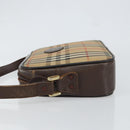 Burberrys Nova Check Shoulder Bag Canvas Beige Gold Auth 151396-5