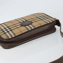 Burberrys Nova Check Shoulder Bag Canvas Beige Gold Auth 151396-6