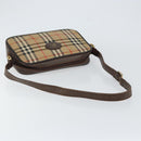 Burberrys Nova Check Shoulder Bag Canvas Beige Gold Auth 151396-7