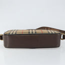 Burberrys Nova Check Shoulder Bag Canvas Beige Gold Auth 151396-9