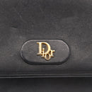 Christian Dior Shoulder Bag Leather Black Gold Auth 151397-19
