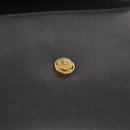 Christian Dior Shoulder Bag Leather Black Gold Auth 151397-9