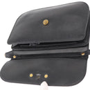 Christian Dior Shoulder Bag Leather Black Gold Auth 151397-10