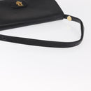 Christian Dior Shoulder Bag Leather Black Gold Auth 151397-7