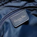 Christian Dior Trotter Canvas Boston Bag Navy Gold Auth 151399V-19