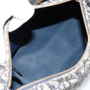 Christian Dior Trotter Canvas Boston Bag Navy Gold Auth 151399V-10