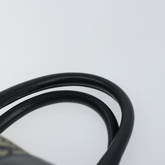 Christian Dior Trotter Canvas Boston Bag Navy Gold Auth 151399V