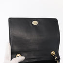 CHANEL Matelasse Chain Shoulder Bag Lamb Skin Black Gold CC Auth 151404-18