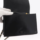 CHANEL Matelasse Chain Shoulder Bag Lamb Skin Black Gold CC Auth 151404-19