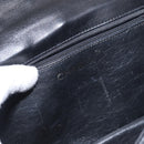 CHANEL Matelasse Chain Shoulder Bag Lamb Skin Black Gold CC Auth 151404-20