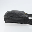 CHANEL Triple COCO Mark Shoulder Bag Caviar Skin Black Gold CC Auth 151405-4