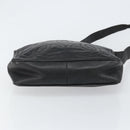 CHANEL Triple COCO Mark Shoulder Bag Caviar Skin Black Gold CC Auth 151405-9