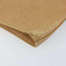 CHANEL COCO Mark Document Case Clutch Bag Caviar Skin Beige Gold CC Auth 151406-16