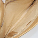 CHANEL COCO Mark Document Case Clutch Bag Caviar Skin Beige Gold CC Auth 151406-10