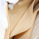 CHANEL COCO Mark Document Case Clutch Bag Caviar Skin Beige Gold CC Auth 151406-20