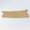 CHANEL COCO Mark Document Case Clutch Bag Caviar Skin Beige Gold CC Auth 151406-6