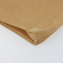 CHANEL COCO Mark Document Case Clutch Bag Caviar Skin Beige Gold CC Auth 151406-14