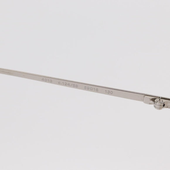 CHANEL Sunglasses plastic Silver CC Auth 151408