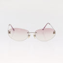 CHANEL Sunglasses plastic Silver CC Auth 151408-13