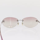 CHANEL Sunglasses plastic Silver CC Auth 151408-2