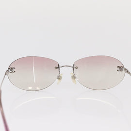 CHANEL Sunglasses plastic Silver CC Auth 151408 - 0