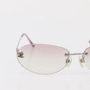 CHANEL Sunglasses plastic Silver CC Auth 151408-3