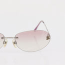 CHANEL Sunglasses plastic Silver CC Auth 151408-4