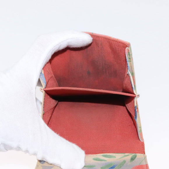 CHANEL Matelasse Compact Wallet Lamb Skin Multicolor CC Auth 151409