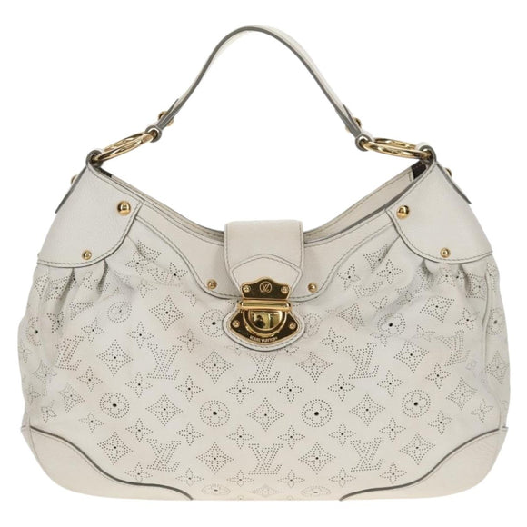 LOUIS VUITTON Mahina Solar GM Hand Bag White M93128 LV Auth 151410A