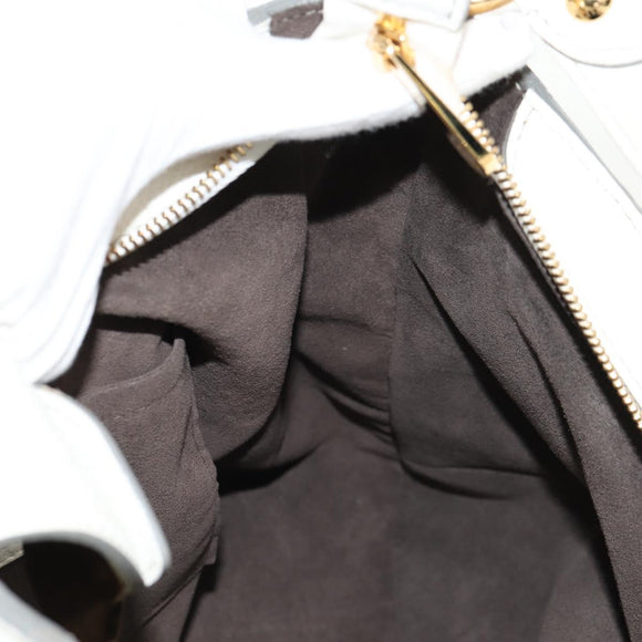 LOUIS VUITTON Mahina Solar GM Hand Bag White M93128 LV Auth 151410A