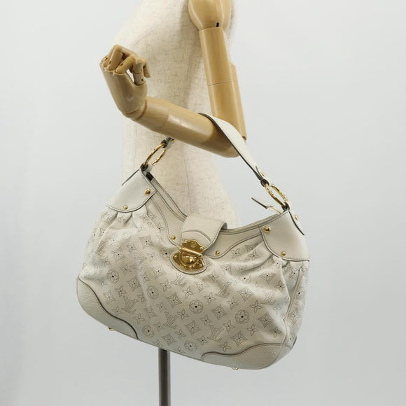 LOUIS VUITTON Mahina Solar GM Hand Bag White M93128 LV Auth 151410A