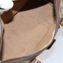 GUCCI GG Supreme Web Sherry Line Hand Bag PVC Beige Gold 40 02 006 Auth 151421-10