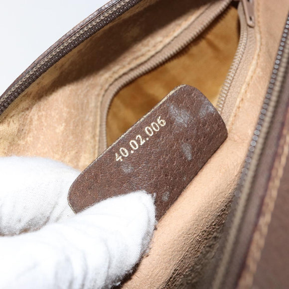 GUCCI GG Supreme Web Sherry Line Hand Bag PVC Beige Gold 40 02 006 Auth 151421